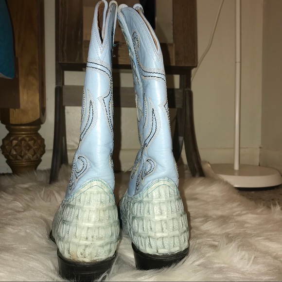 🌟 REAL ALLIGATOR SKIN LEATHER Boots // Dos de Oro - Picture 4 of 5